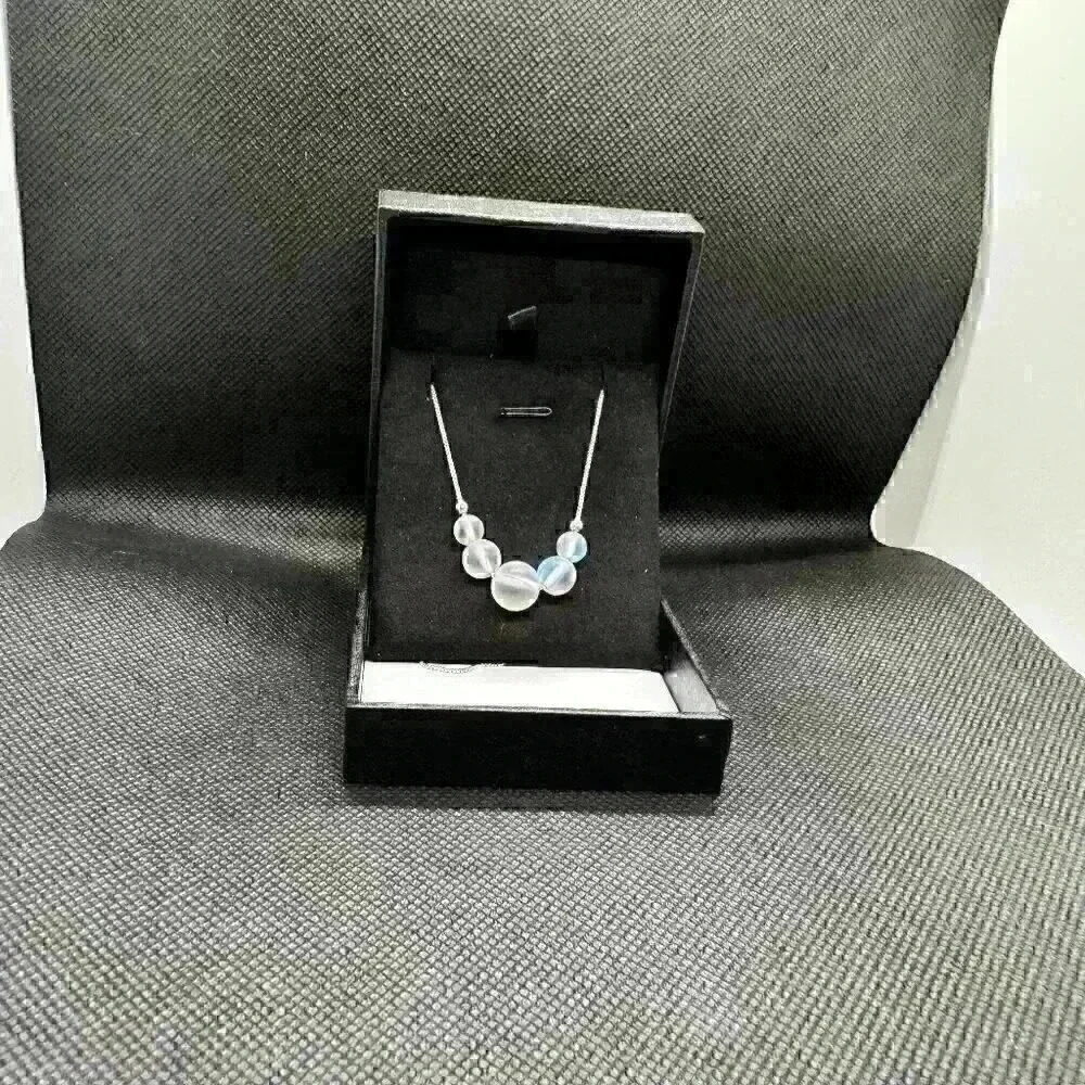 Nogu Rainbow Supernova 925 Sterling Silver Galaxy Glass Infinity Clasp Necklace